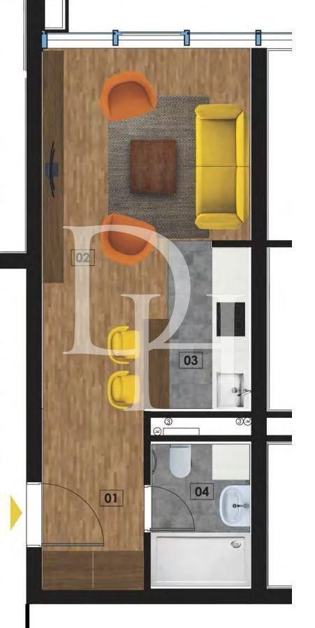 Апартаменти у Бечичах, Чорногорія, 32м2 - вартість 115&nbsp;000€ - Ref: 70970 фото 6