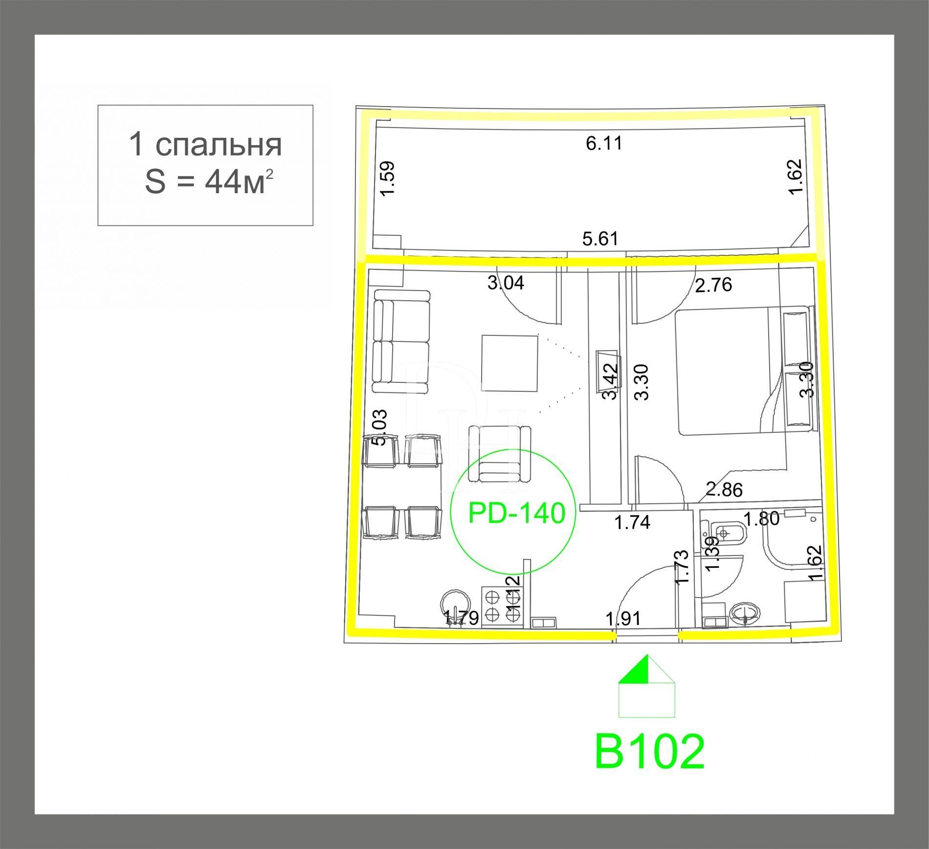 Апартаменти у Бечичах, Чорногорія, 44м2 - вартість 242&nbsp;000€ - Ref: 70953 фото 8
