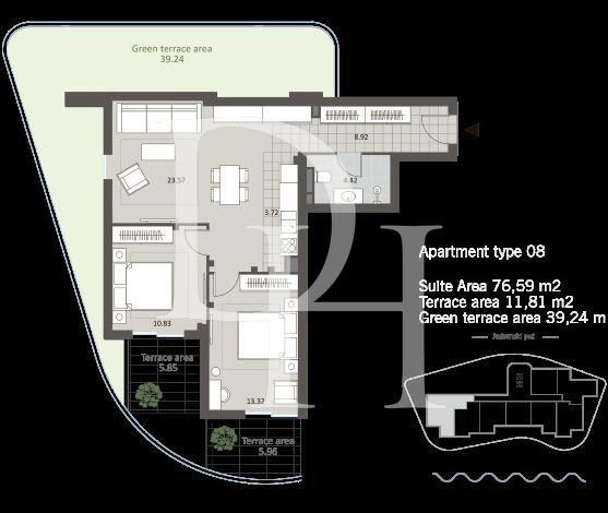 Апартаменты в Бечичах, Черногория, 128м2 - стоимость 478&nbsp;000€ - Ref: 70901 фото 7