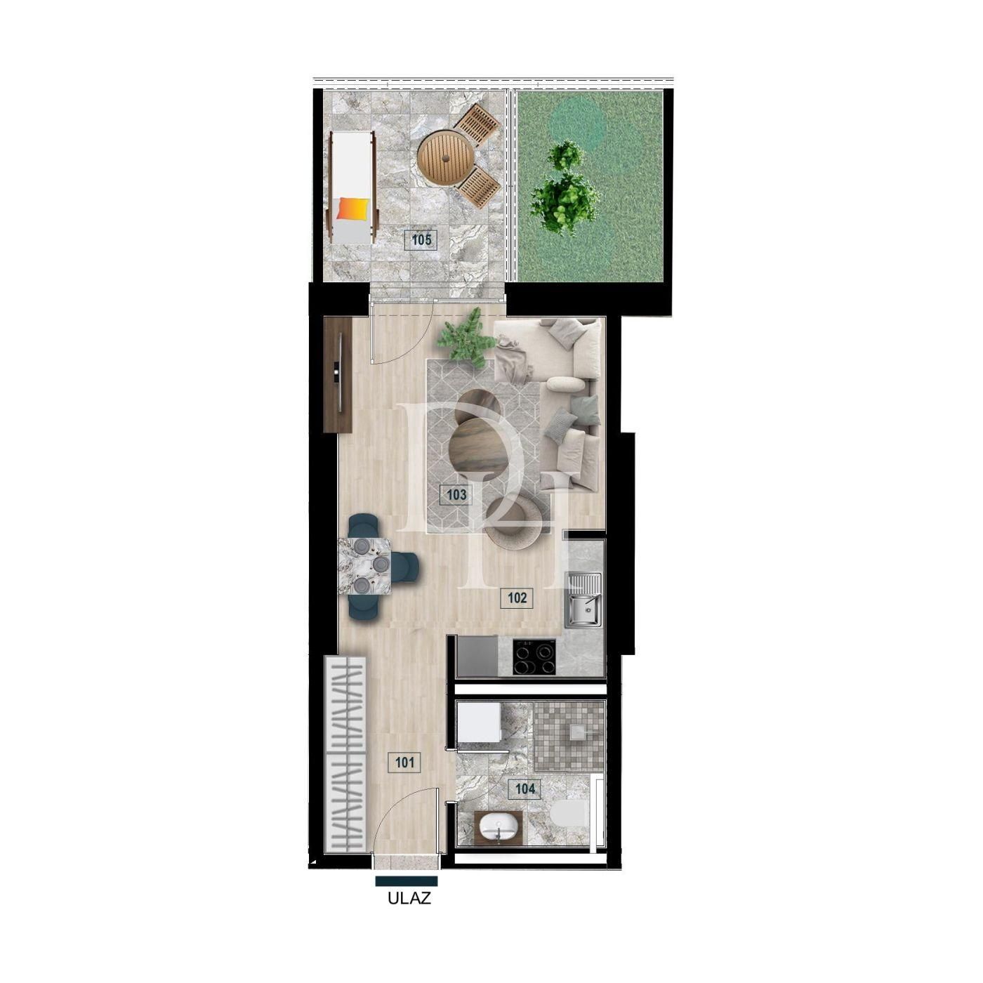 Апартаменты в Баре, Черногория, 42м2 - стоимость 96&nbsp;600€ - Ref: 72128 фото 1