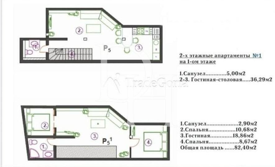 Апартаменты в Утехе, Черногория, 82м2 - стоимость 140&nbsp;000€ - Ref: 72046 фото 4