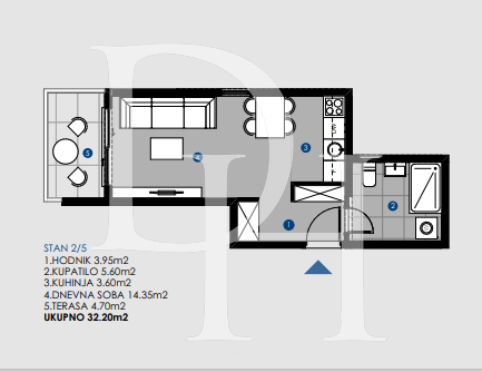 Apartments in Dobra Voda, Montenegro, 32m2 - for 70&nbsp;840€ - Ref: 72007 photo 3