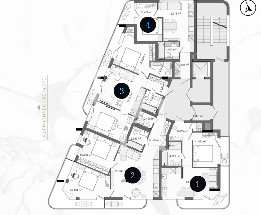 Apartments in Bar, Montenegro, 38m2 - for 86&nbsp;250€ - Ref: 71887 photo 3