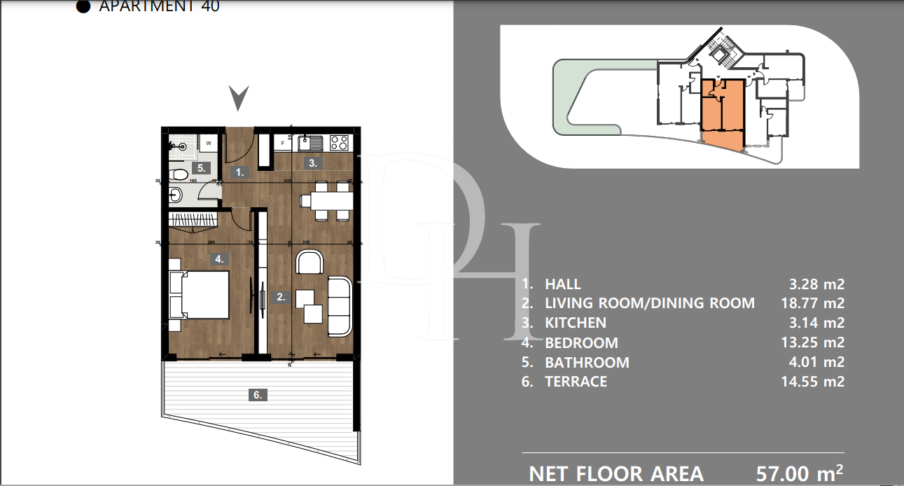 Апартаменты в Ульцине, Черногория, 51м2 - стоимость 94&nbsp;350€ - Ref: 71735 фото 3