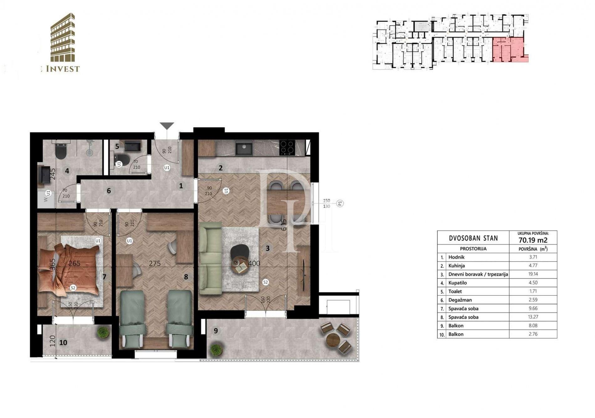 Апартаменты в Баре, Черногория, 70м2 - стоимость 126&nbsp;000€ - Ref: 71698 фото 2