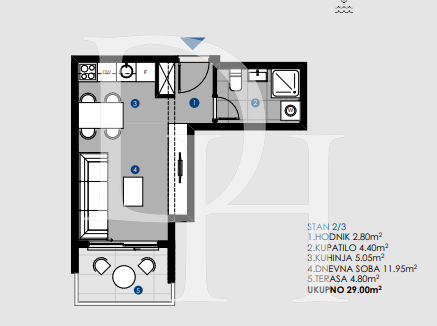 Apartments in Dobra Voda, Montenegro, 29m2 - for 63&nbsp;800€ - Ref: 71555 photo 3