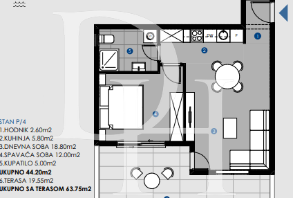 Mieszkania w Dobra Voda, Czarnogóra, 64m2 - koszt 127&nbsp;500€ - Ref: 71552 zdjęcia 2