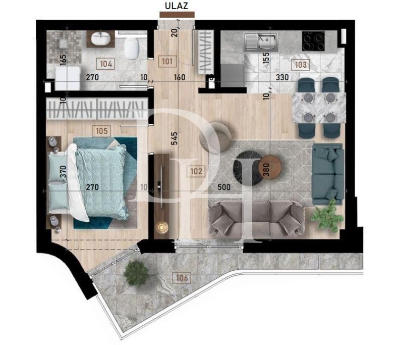 Апартаменти у Барі, Чорногорія, 45м2 - вартість 99&nbsp;000€ - Ref: 71427 фото 3