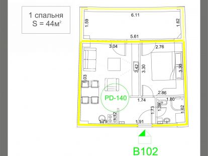 Апартаменти у Бечичах, Чорногорія, 44м2 - вартість 242&nbsp;000€ - Ref: 70953 фото 8