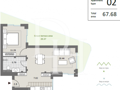 Апартаменти у Бечичах, Чорногорія, 68м2 - вартість 288&nbsp;000€ - Ref: 70904 фото 6