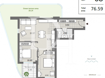 Апартаменти у Бечичах, Чорногорія, 116м2 - вартість 478&nbsp;000€ - Ref: 70902 фото 7