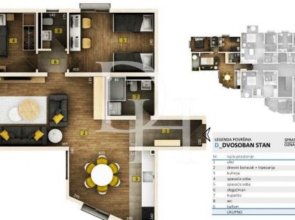 Апартаменты в Баре, Черногория, 74м2 - стоимость 124&nbsp;100€ - Ref: 72114 фото 3