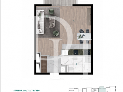 Апартаменты в Баре, Черногория, 28м2 - стоимость 66&nbsp;346€ - Ref: 71886 фото 2