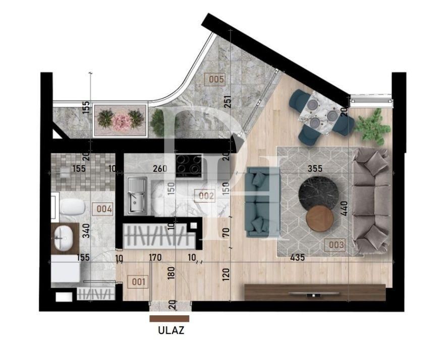 Апартаменты в Баре, Черногория, 32м2 - стоимость 82&nbsp;000€ - Ref: 72219 фото 6