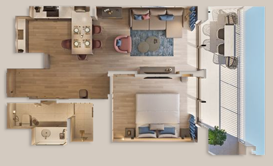 Апартаменты в Рафаиловичах, Черногория, 38м2 - стоимость 288&nbsp;800€ - Ref: 72599 фото 2