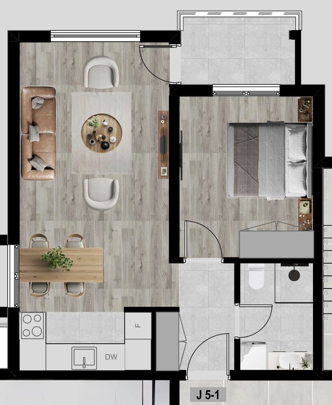 Апартаменты в Баре, Черногория, 47м2 - стоимость 108&nbsp;100€ - Ref: 72743 фото 3