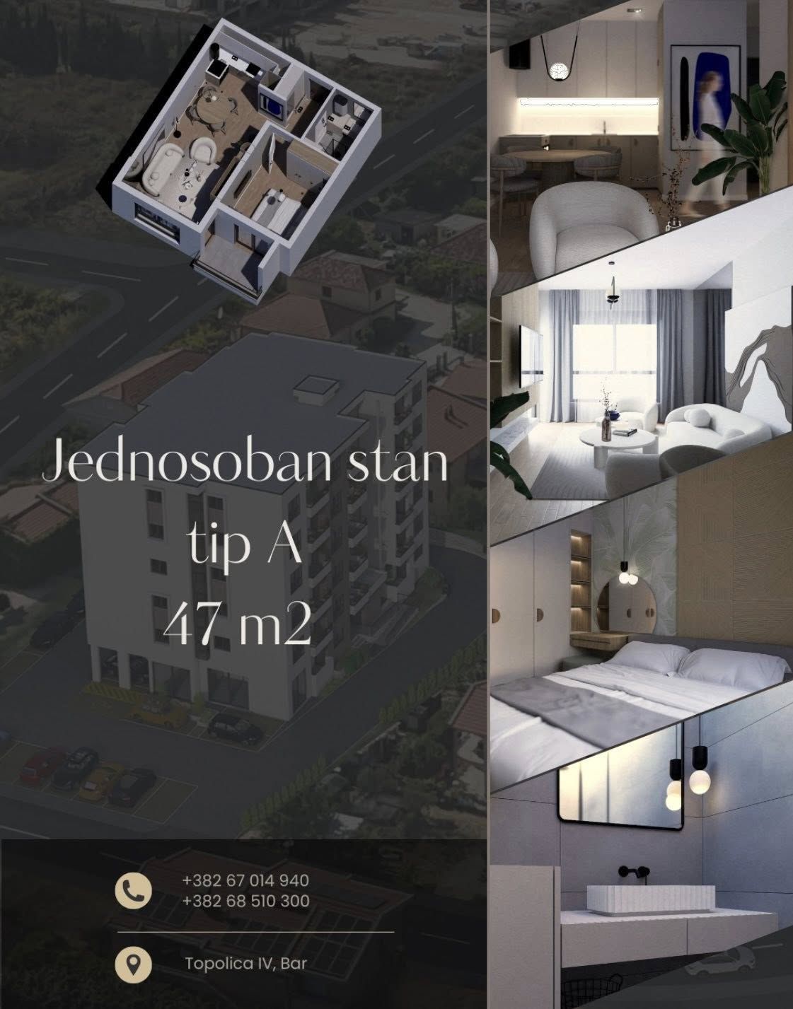 Апартаменты в Баре, Черногория, 47м2 - стоимость 108&nbsp;100€ - Ref: 72743 фото 6