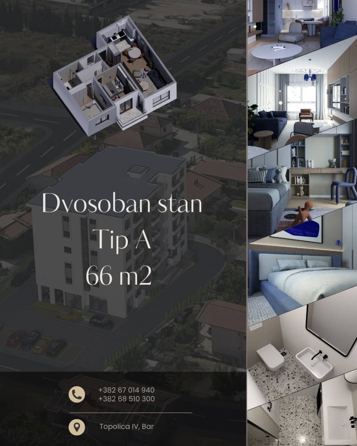 Апартаменты в Баре, Черногория, 66м2 - стоимость 151&nbsp;800€ - Ref: 72746 фото 1