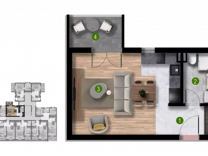 Апартаменты в Баре, Черногория, 36м2 - стоимость 70&nbsp;200€ - Ref: 72815 фото 7