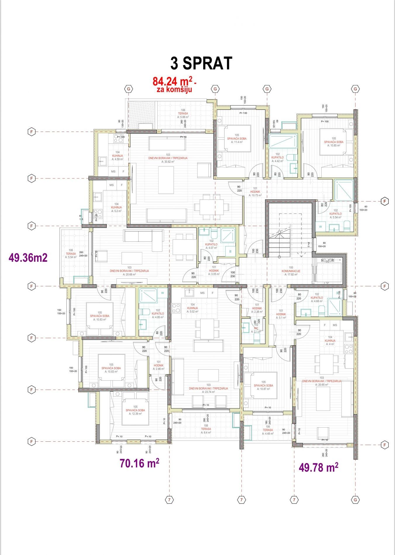 Апартаменты в Баре, Черногория, 50м2 - стоимость 128&nbsp;336€ - Ref: 72824 фото 7