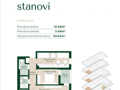 Апартаменты в Подгорице, Черногория, 46м2 - стоимость 113&nbsp;950€ - Ref: 72827 фото 10