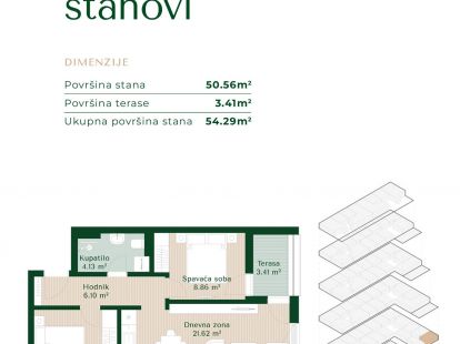 Апартаменты в Подгорице, Черногория, 46м2 - стоимость 113&nbsp;950€ - Ref: 72827 фото 4