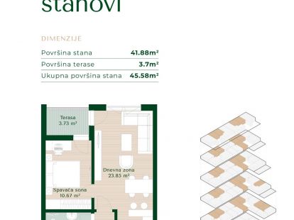Апартаменты в Подгорице, Черногория, 46м2 - стоимость 113&nbsp;950€ - Ref: 72827 фото 6