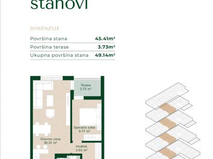 Апартаменты в Подгорице, Черногория, 46м2 - стоимость 113&nbsp;950€ - Ref: 72827 фото 7