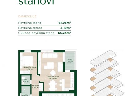 Апартаменты в Подгорице, Черногория, 46м2 - стоимость 113&nbsp;950€ - Ref: 72827 фото 9