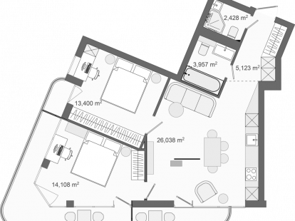 Апартаменты в Баре, Черногория, 127м2 - стоимость 330&nbsp;200€ - Ref: 72830 фото 3