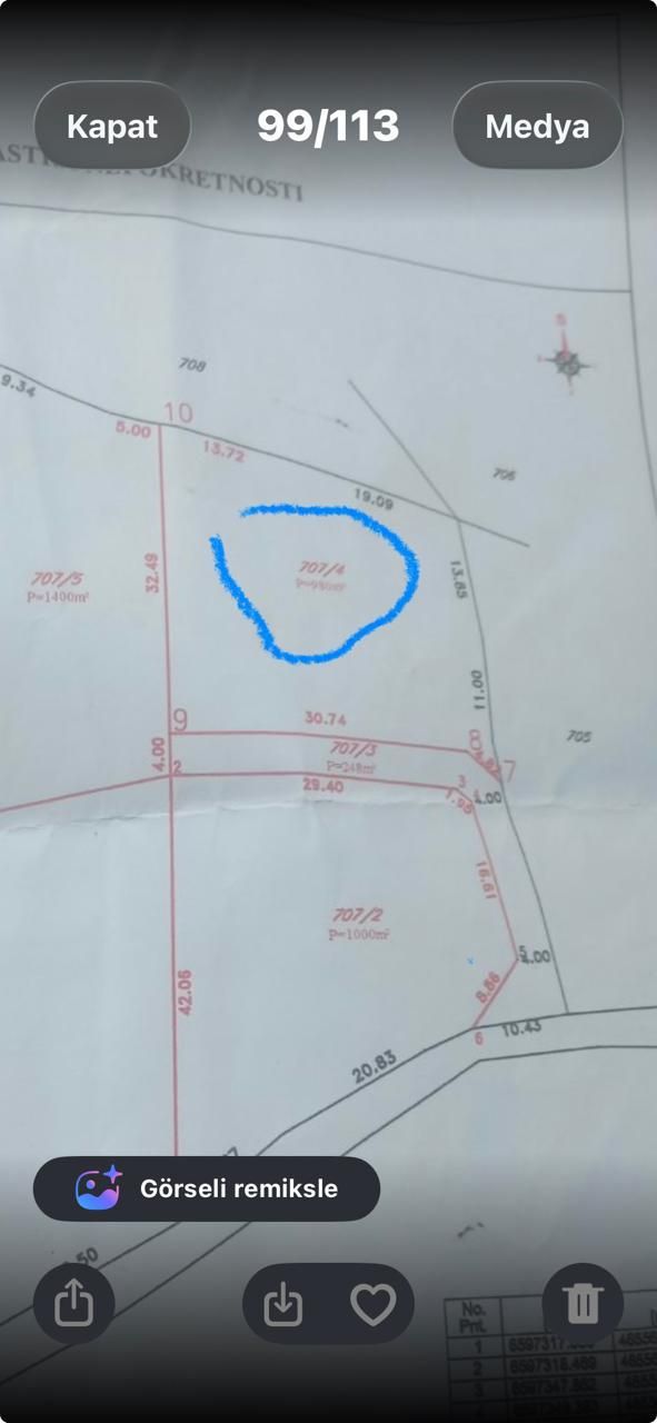 Участок в Добра воде, Черногория, 980м2 - стоимость 48&nbsp;000€ - Ref: 72839 фото 3